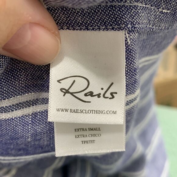 Rails‎ Sydney Artic Stripe Button Up Top Sz XS - Picture 11 of 12